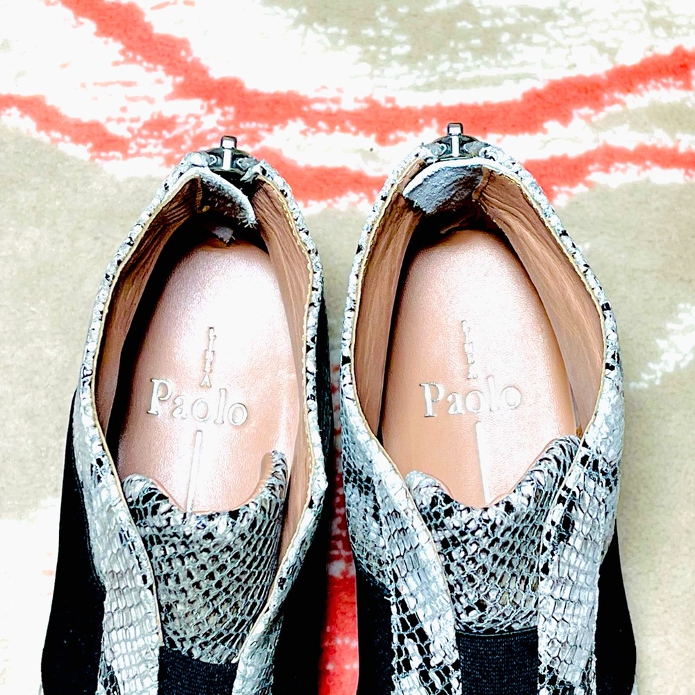 Linea Paolo Python Print Leather Sneaker Nwot!!! - image 6